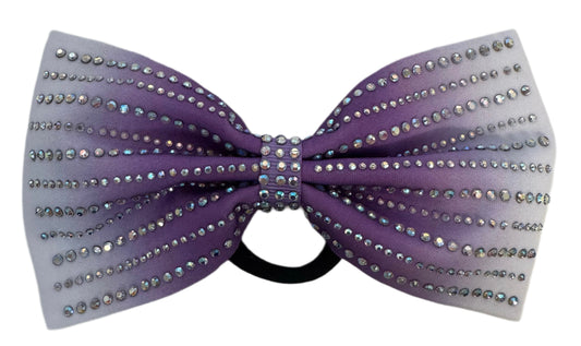Purple Ombre Rhinestone Bow