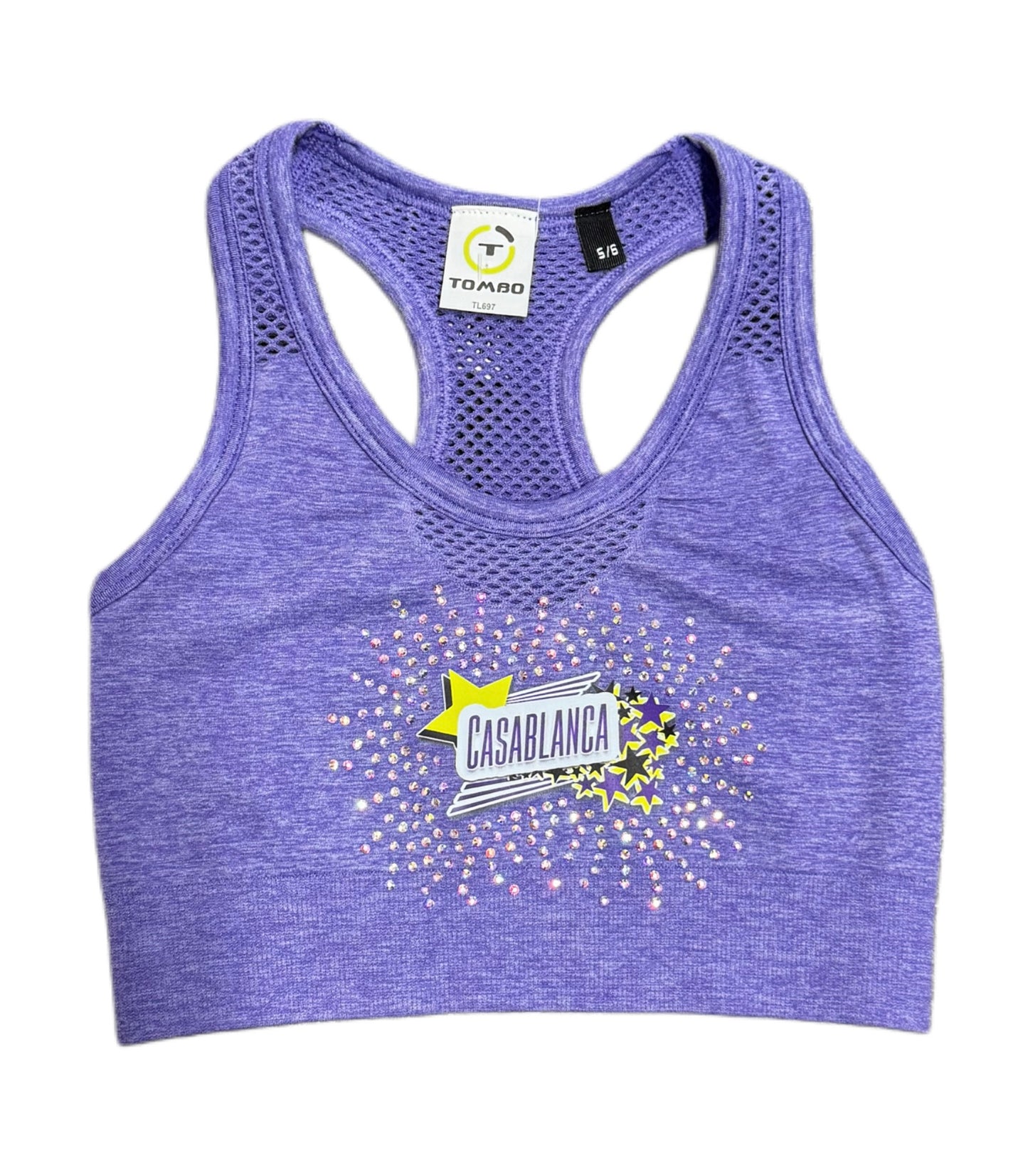 Rhinestone Burst Seamless Crop Top