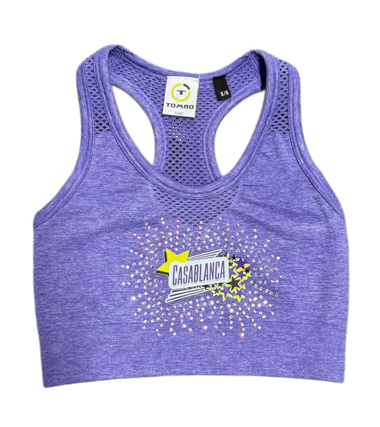 Rhinestone Burst Seamless Crop Top