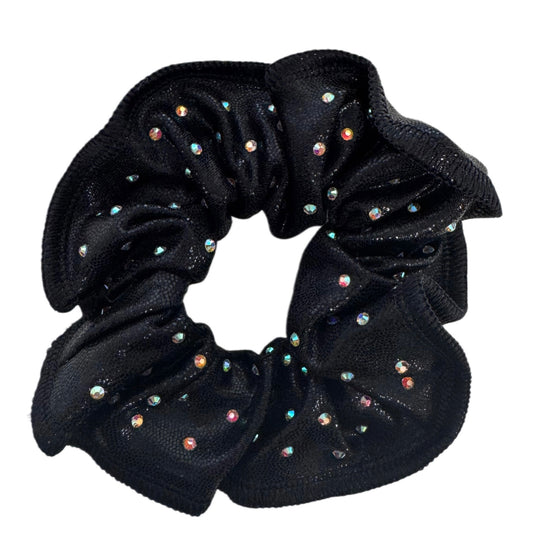 Black Mystique Rhinestone Scrunchie