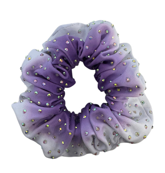 Purple Ombre Rhinestone Scrunchie