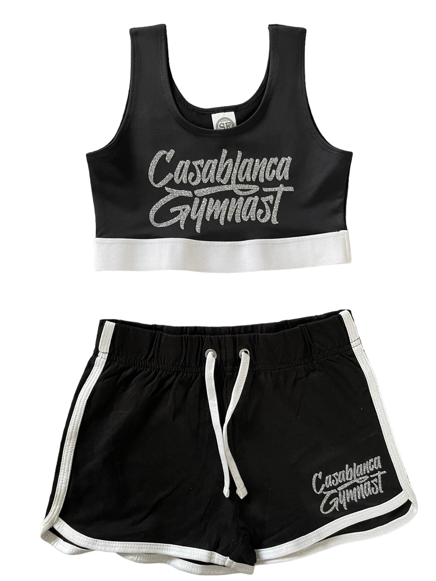 Casablanca Gymnast Glitter Shorts