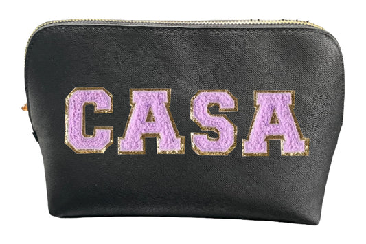 CASA Chenille Patch Make-Up Bag