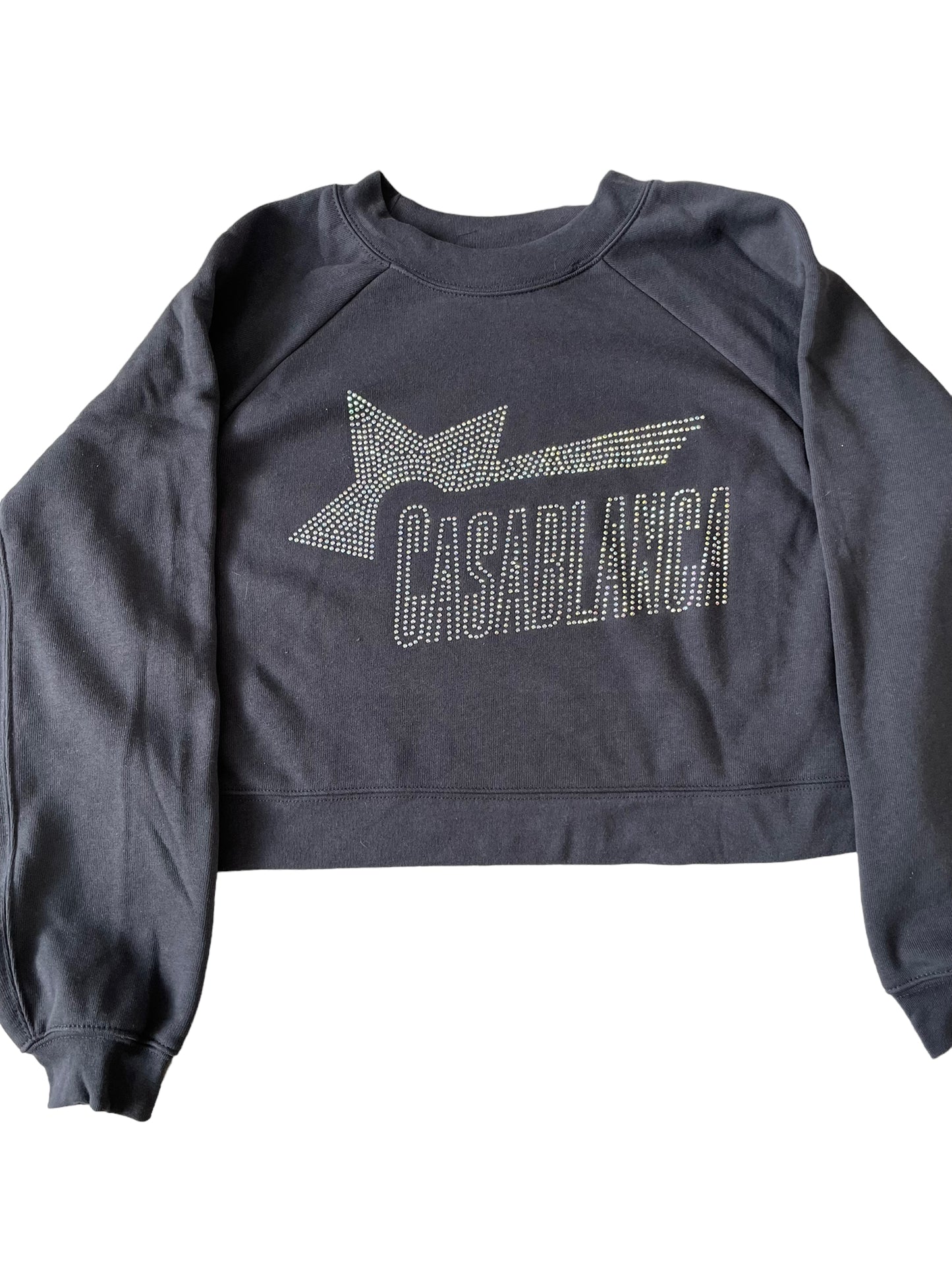 Rhinestone Cropped Sweatshirt - Adult