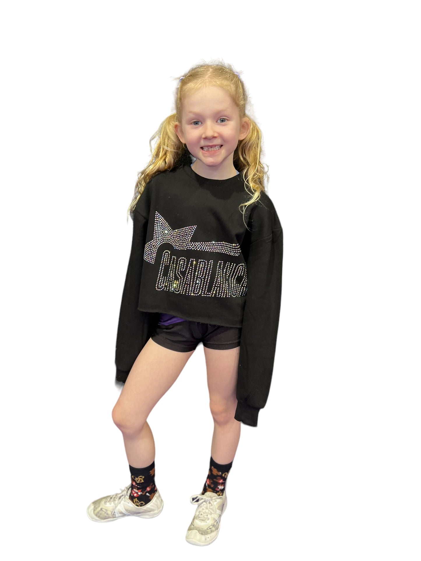 Rhinestone Cropped Sweatshirt - Child