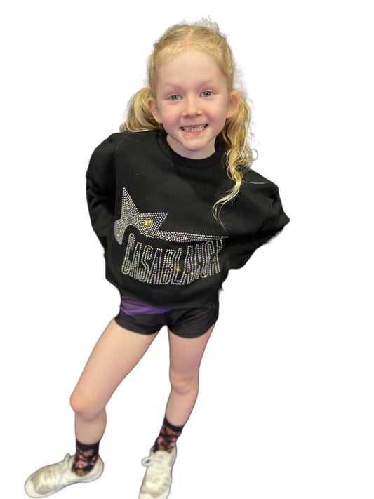 Rhinestone Cropped Sweatshirt - Child