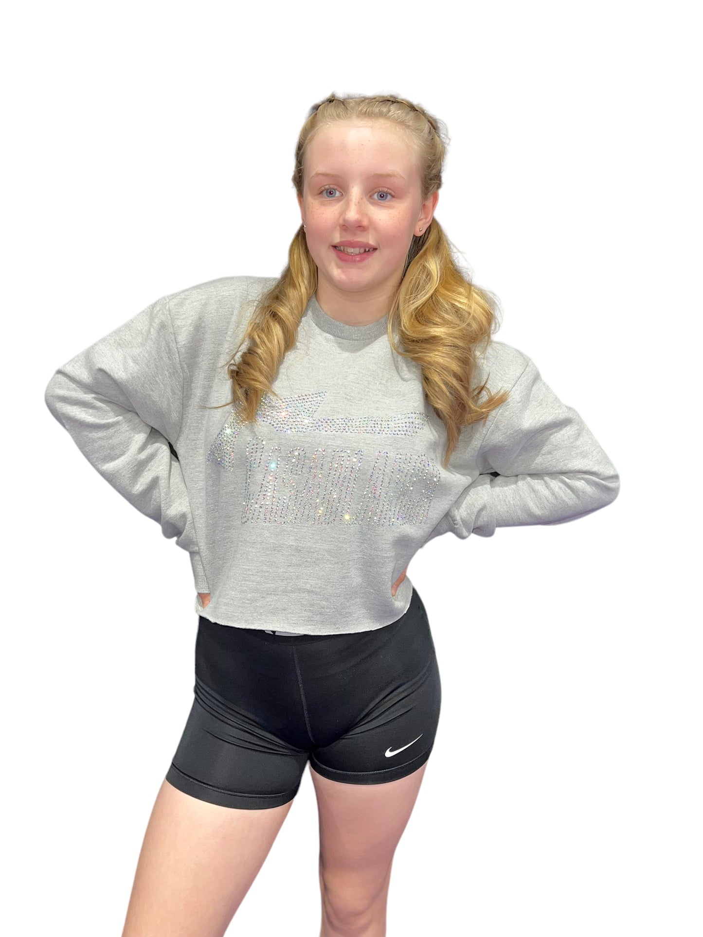 Rhinestone Cropped Sweatshirt - Child